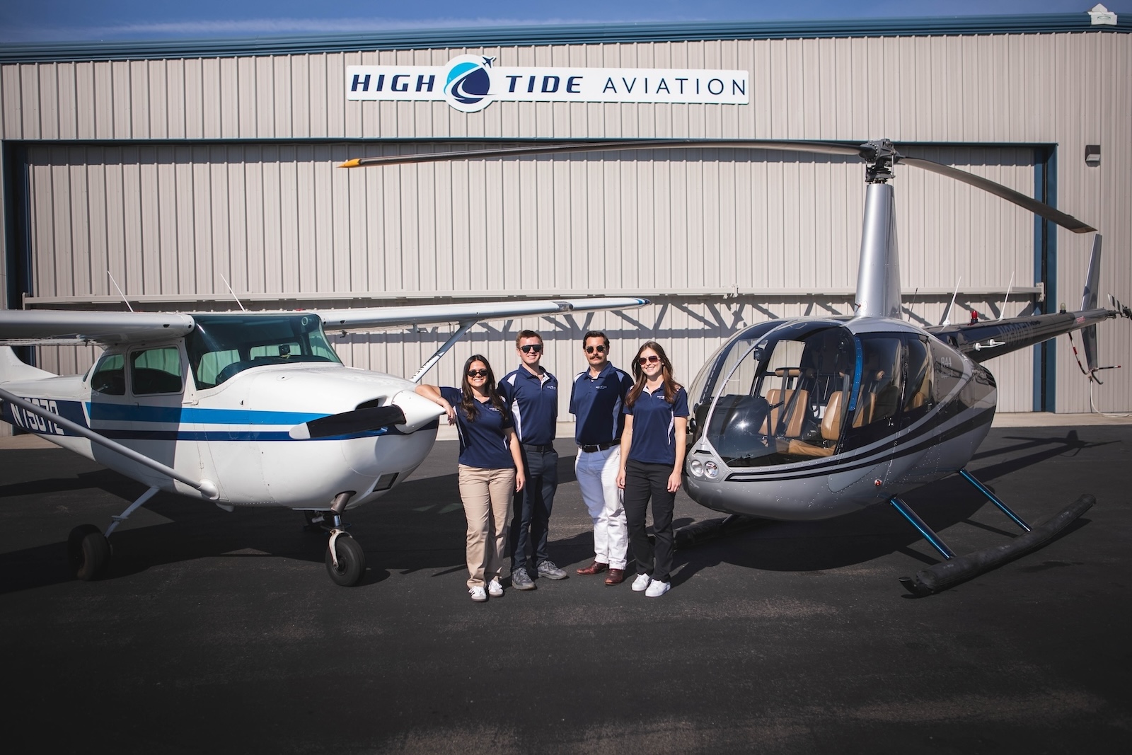 Helicopter on the ground ready to take off